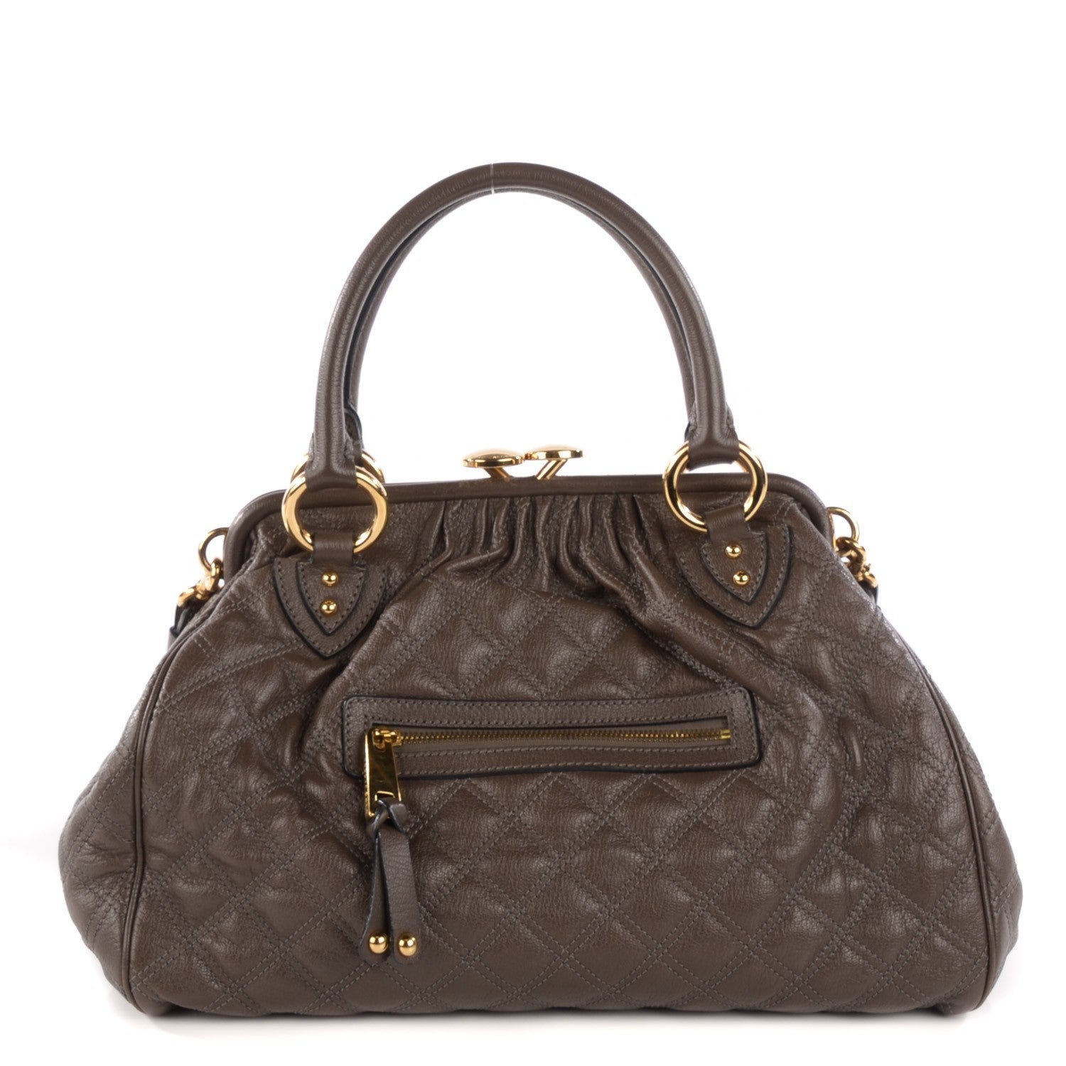 Marc Jacobs Calfskin Quilted Stam Dark Grey 1 of 8