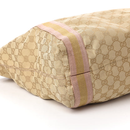 Gucci Monogram Medium Web Tote Pink Gold 6 of 10