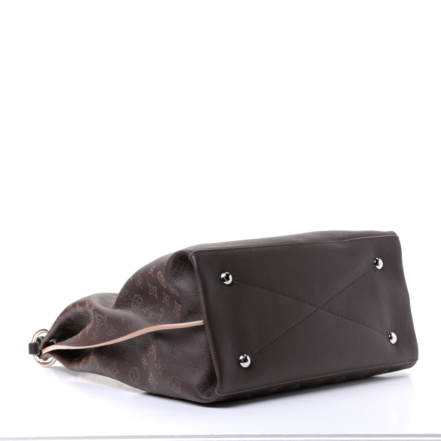 Louis Vuitton Mahina Carmel Hobo Chocolate 3 of 5