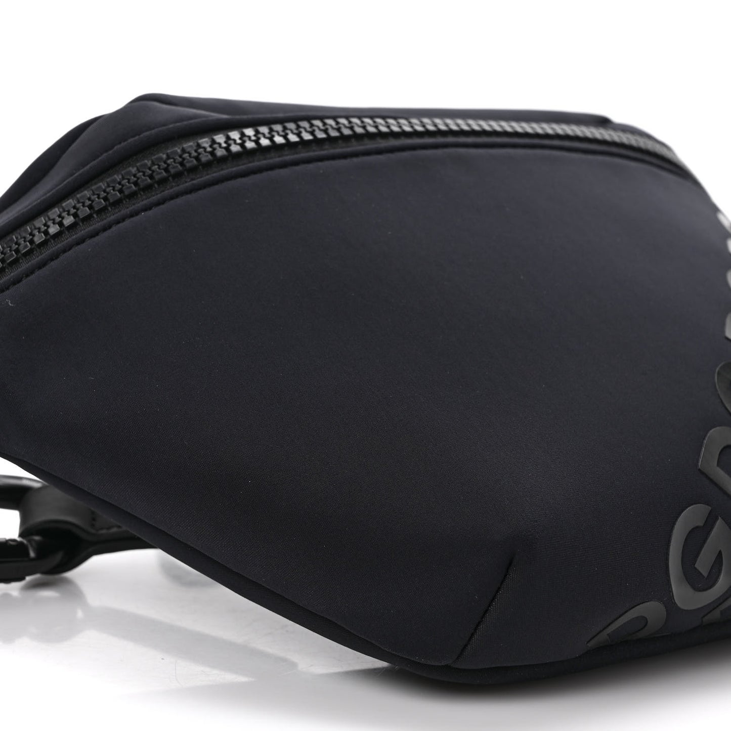 Neoprene Millennials Logo Waist Bag Black White