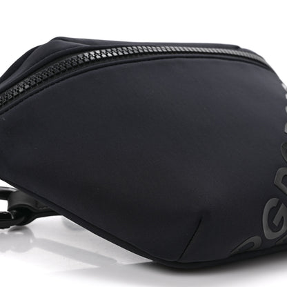 Dolce & Gabbana Neoprene Millennials Logo Waist Bag Black White 7 of 8
