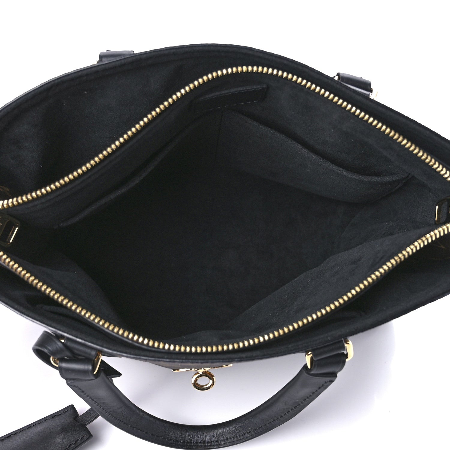 Louis Vuitton Monogram Flower Zipped Tote PM Black 5 of 10