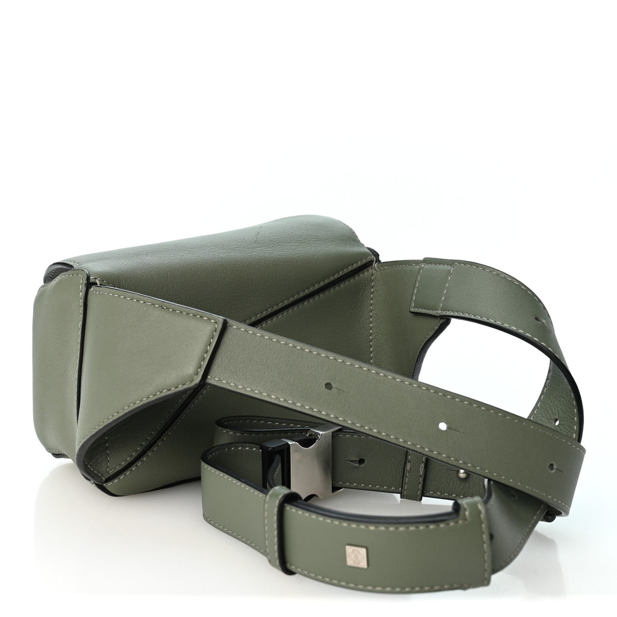 Loewe Calfskin Mini Puzzle Bumbag Dark Sage 2 of 10
