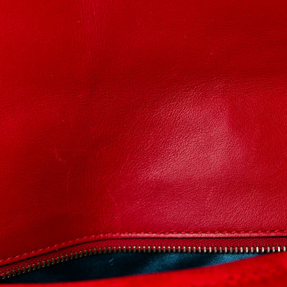 Gucci Velvet Matelasse Medium GG Marmont Shoulder Bag Hibiscus Red 12 of 12