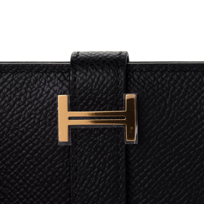 Hermes Epsom Bearn Card Holder Wallet Black 5 of 5