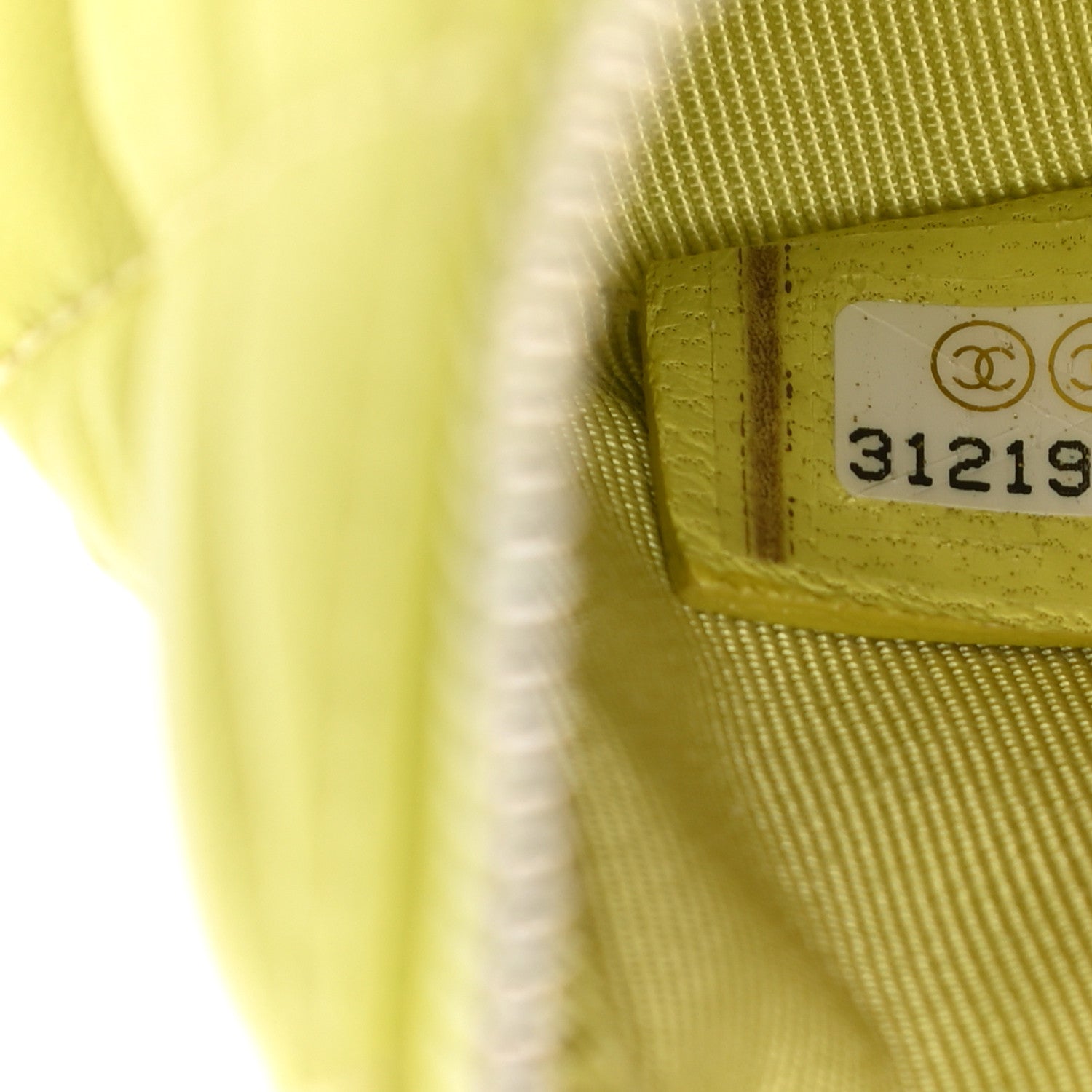 Chanel Lambskin Quilted Small Cosmetic Case Neon Yellow 7 of 9