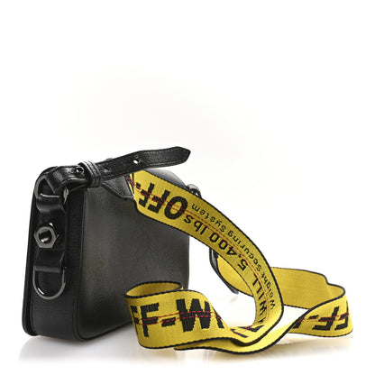 Off-White Saffiano Striped Mini Diag Binder Clip Bag Black White Yellow 3 of 11