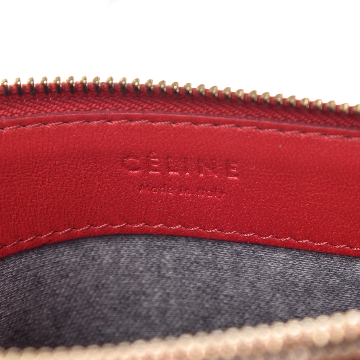 Celine Lambskin Small Trio Crossbody Bag Red 8 of 15