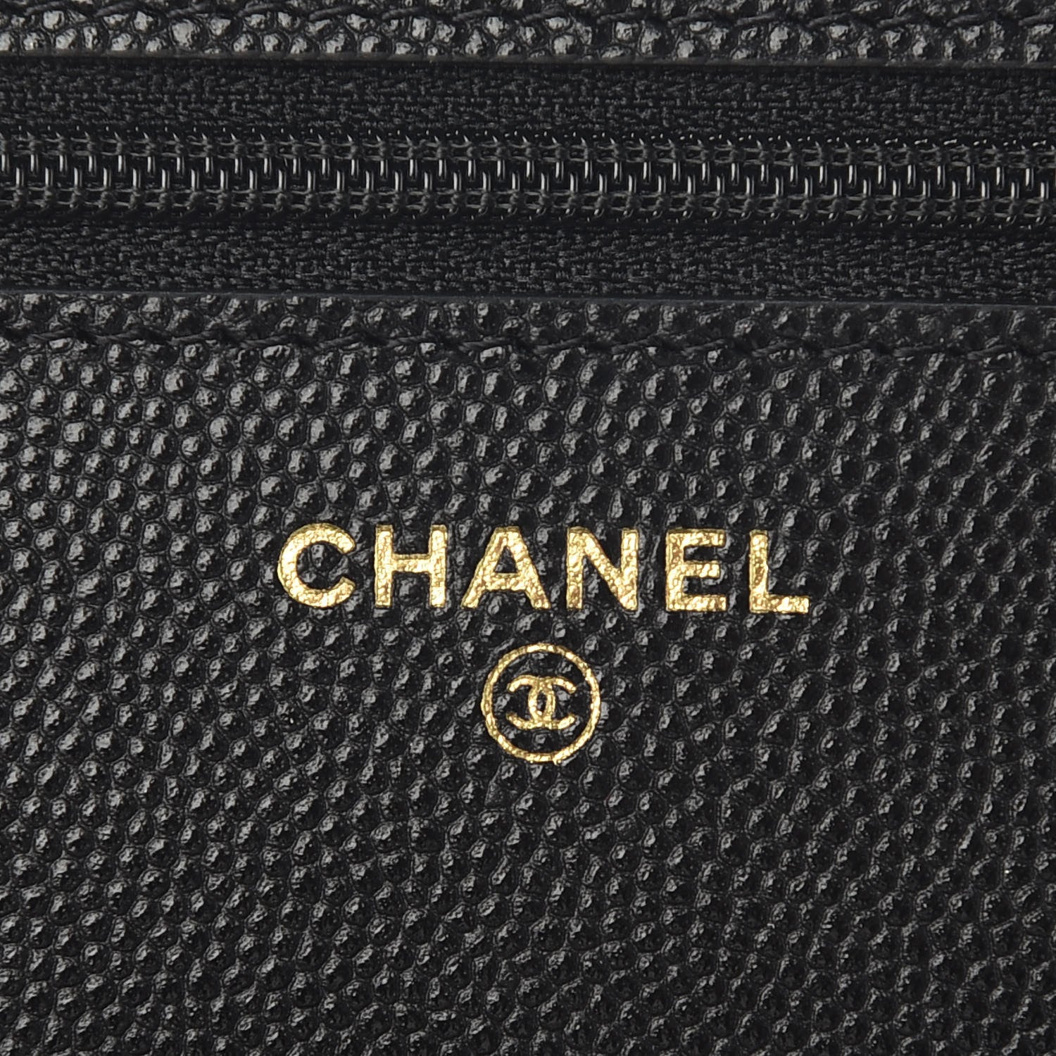Chanel Caviar Quilted Wallet With Charms On Chain WOC Black 5 of 9