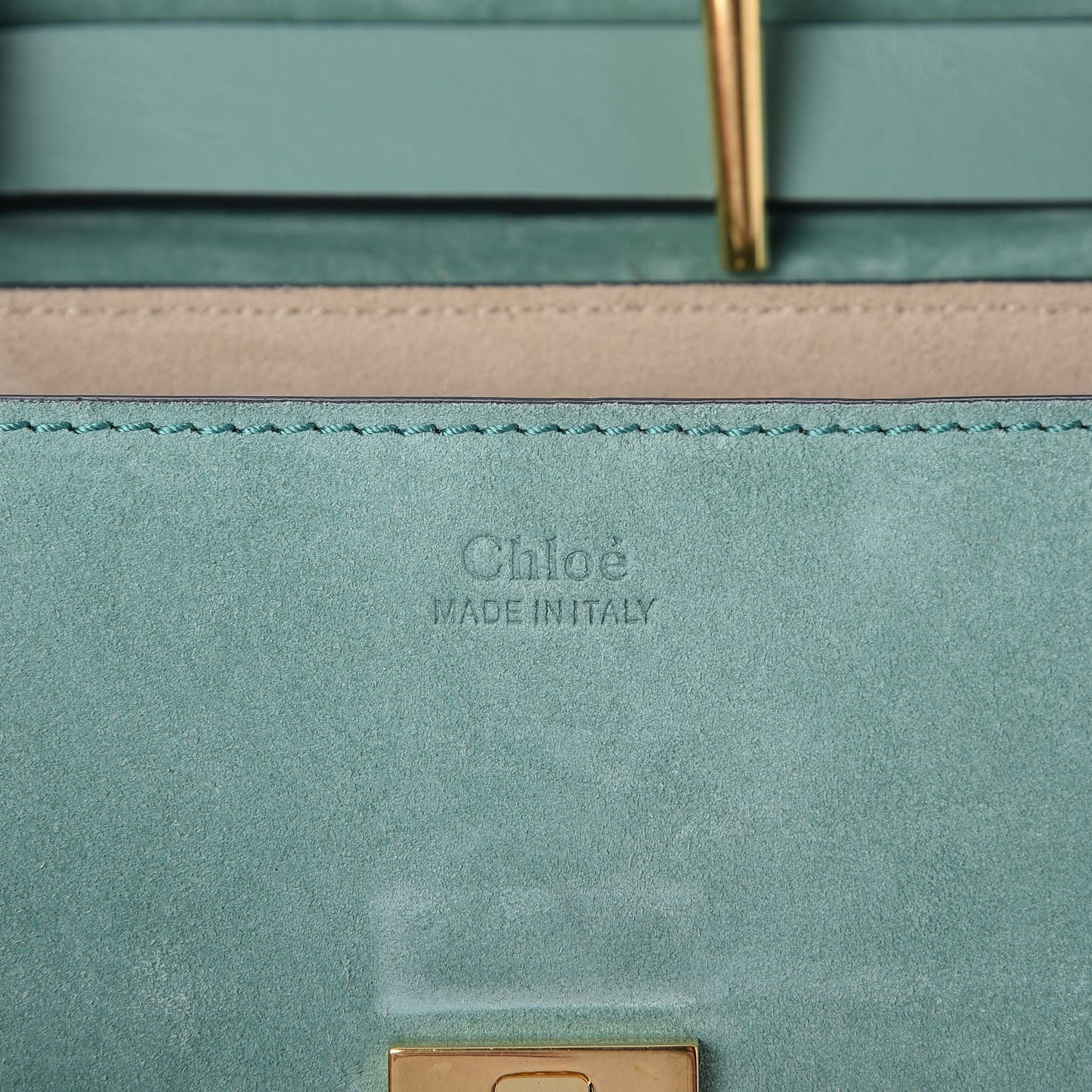 Suede Smooth Calfskin Drew Shoulder Bag Soft Green