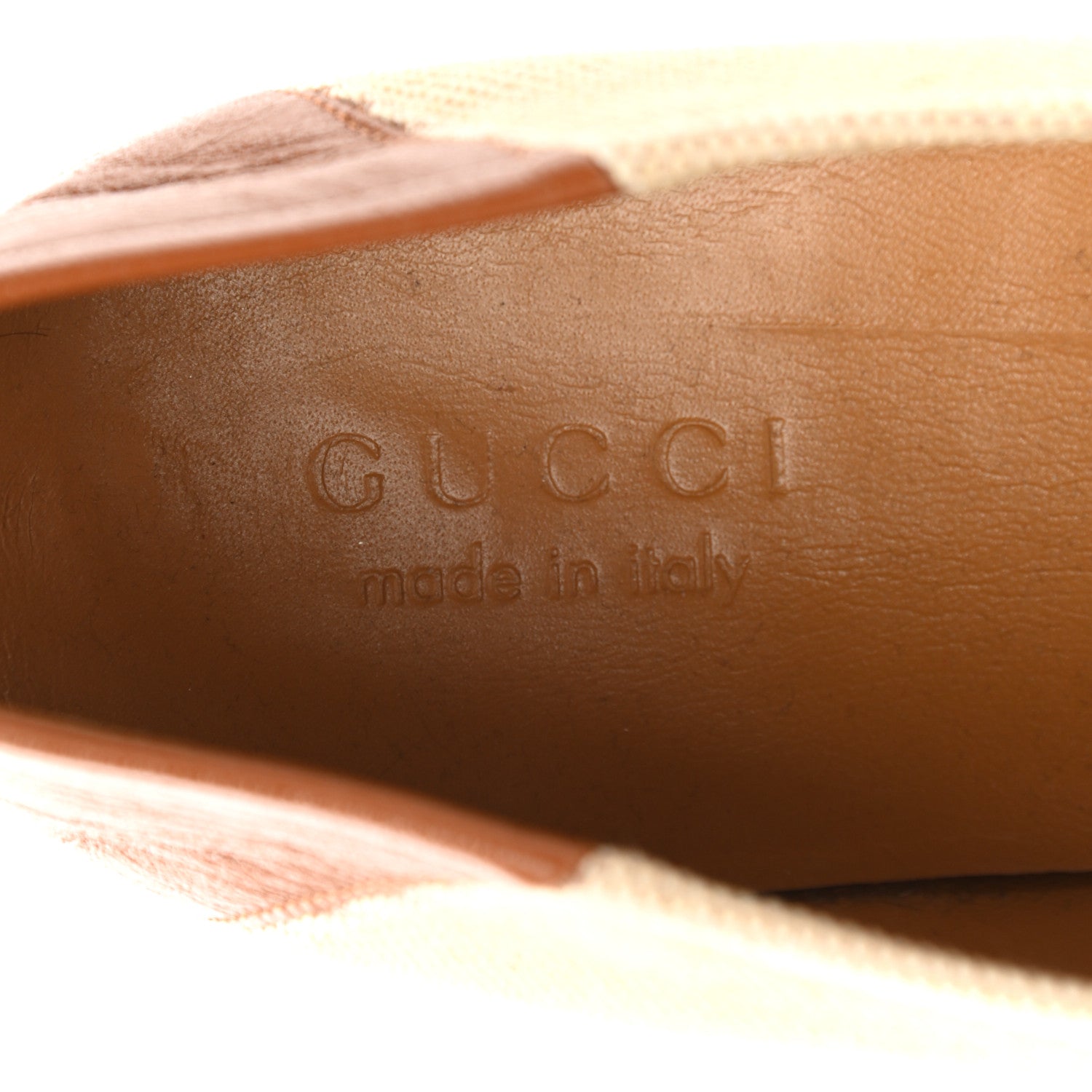 Gucci Canvas Web Mens Brixton Horsebit Loafers 9 Sand Light Cuir 7 of 8