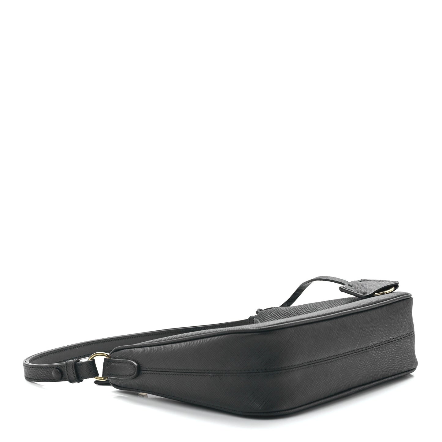 Saffiano Lux Mini Re-Edition Shoulder Bag Black