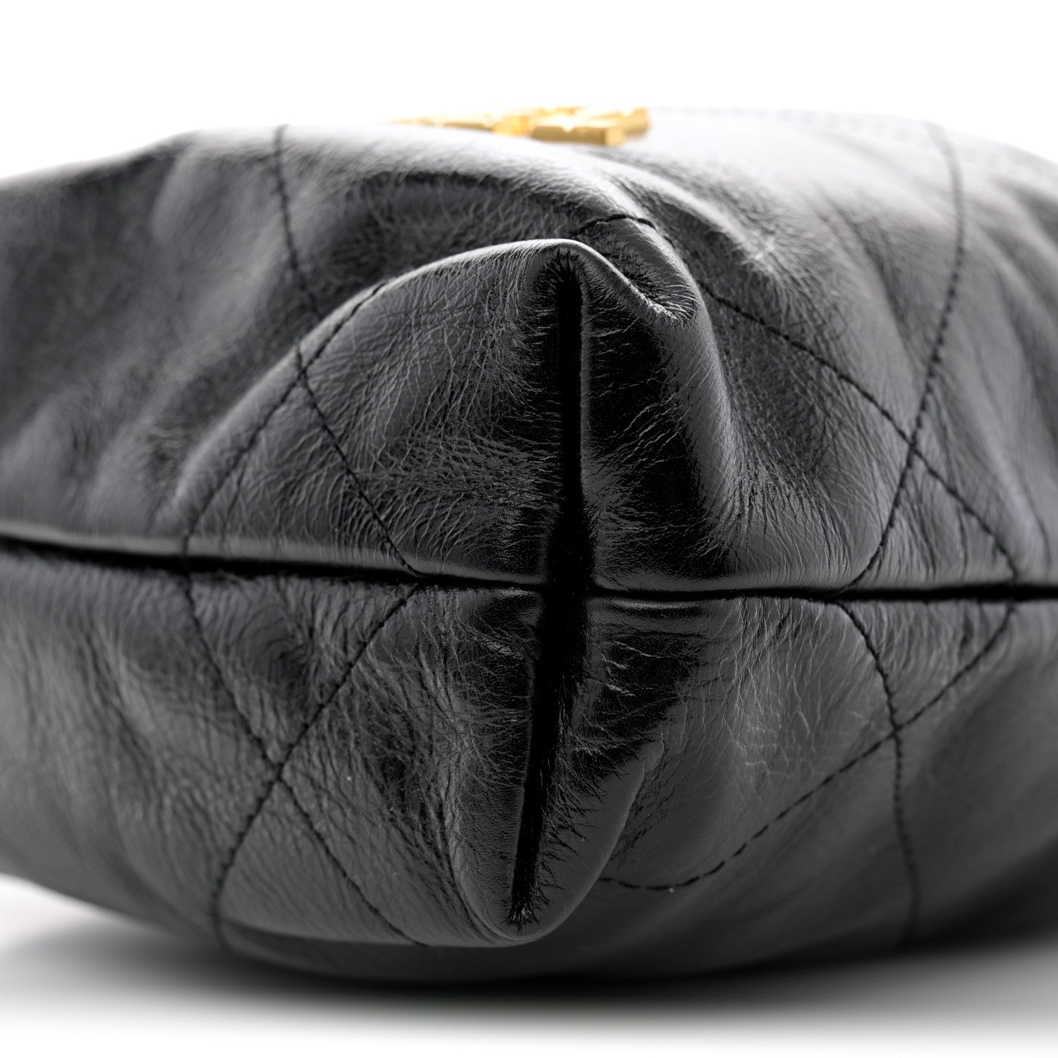 Chanel Shiny Crumpled Calfskin Quilted Pearl Mini Chanel 22 Black 10 of 10