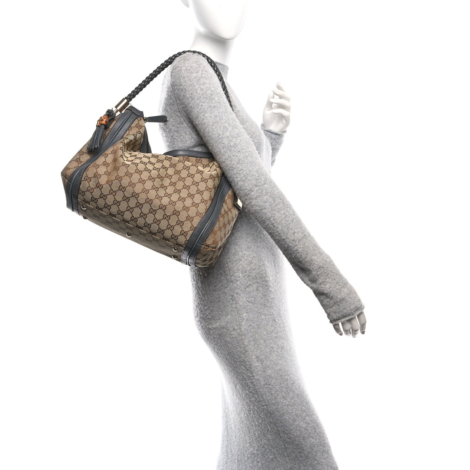 Gucci Monogram Medium Bella Hobo Grey 2 of 11