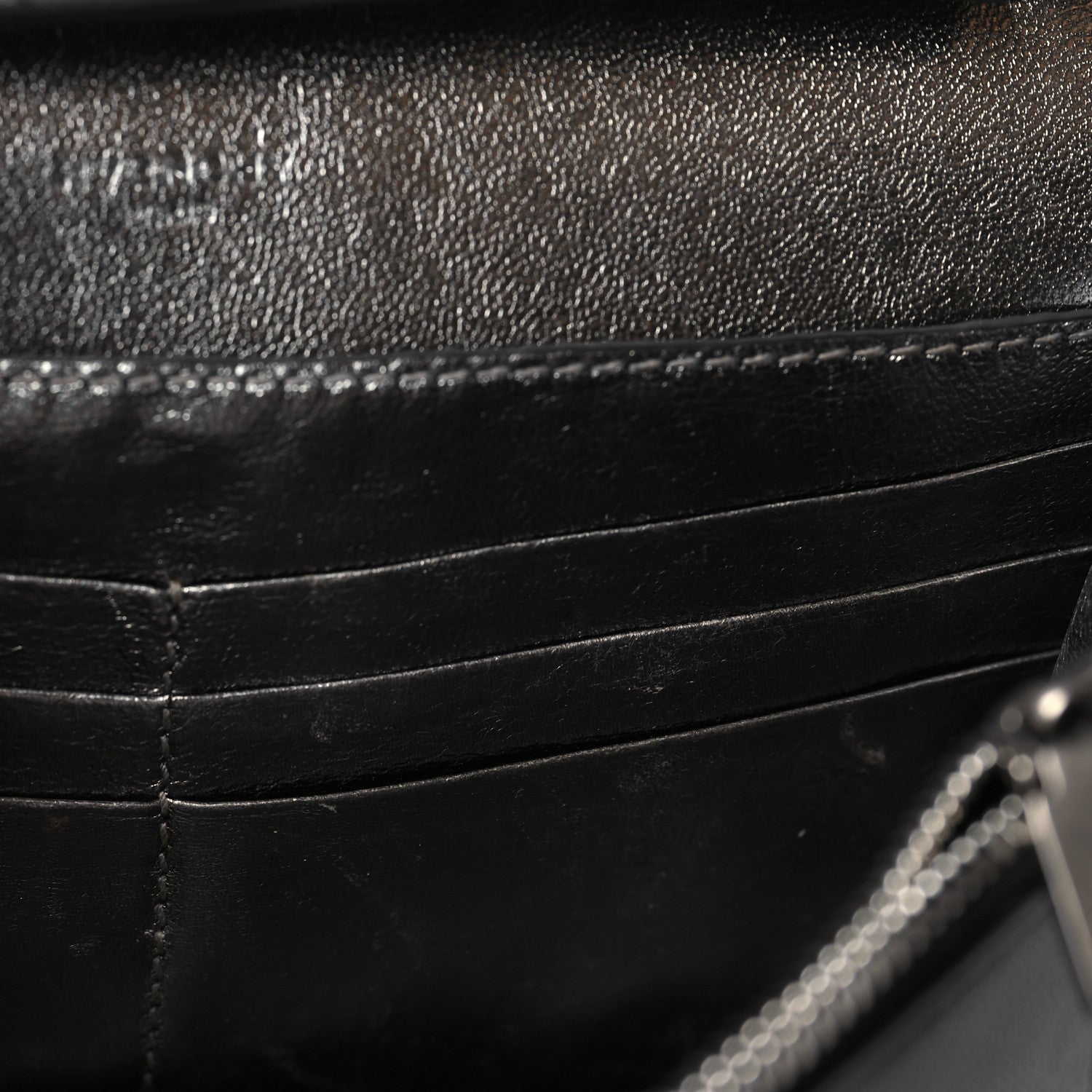 Givenchy Lambskin Emblem Chain Wallet Black 7 of 9
