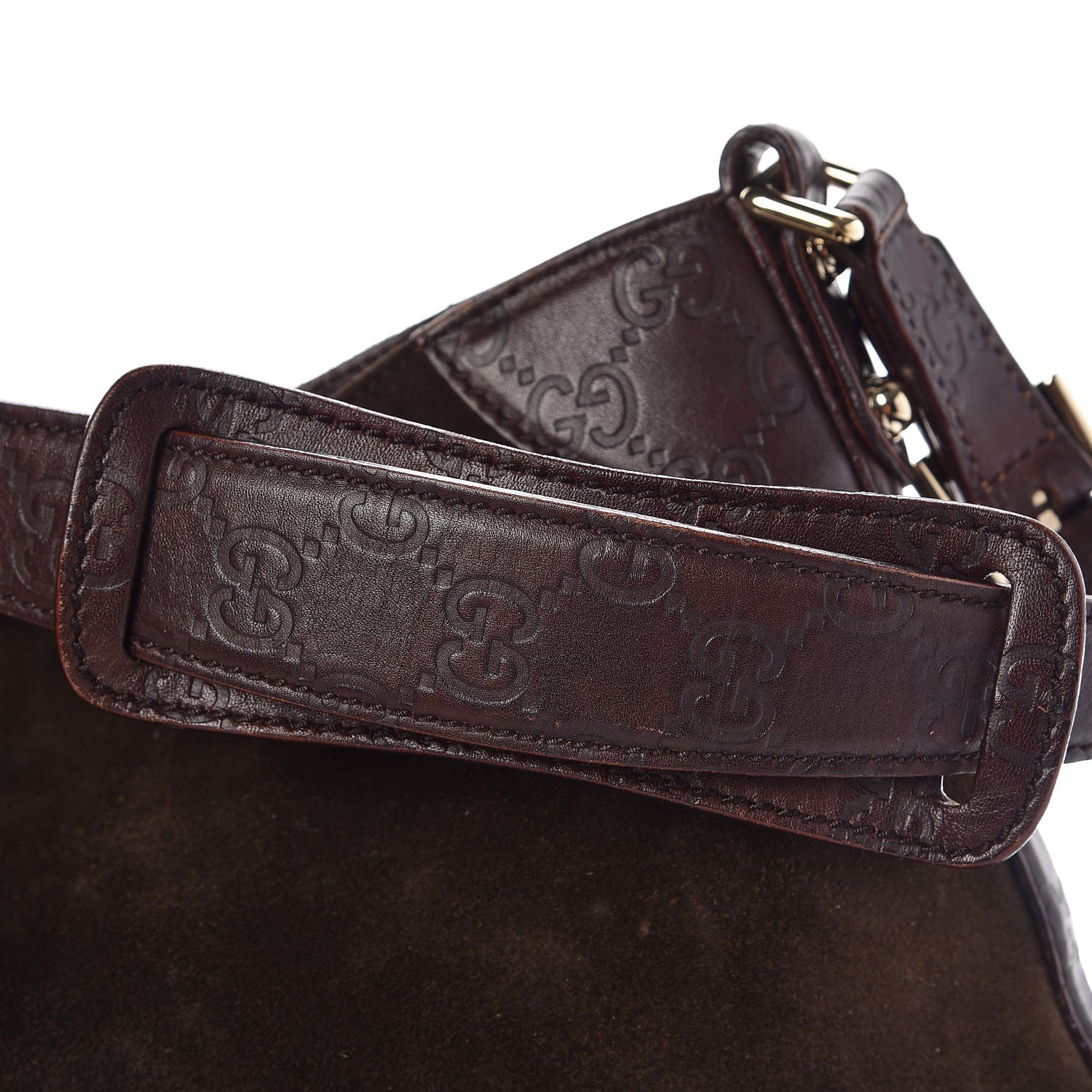 Gucci Guccissima Suede Hasler Hobo Dark Brown 13 of 16