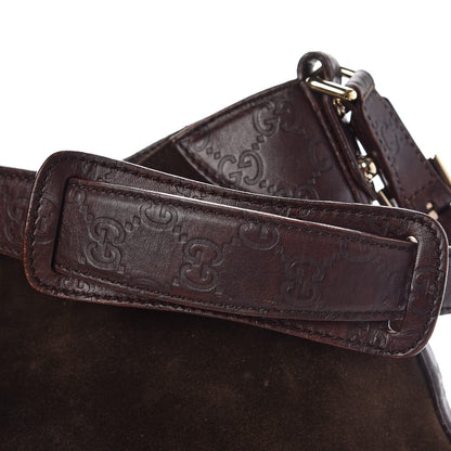 Gucci Guccissima Suede Hasler Hobo Dark Brown 13 of 16