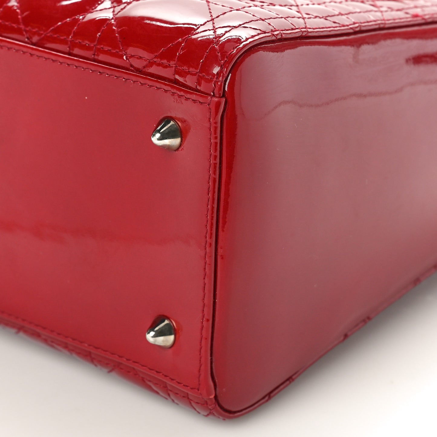 Patent Cannage Medium Lady Dior Burgundy Red