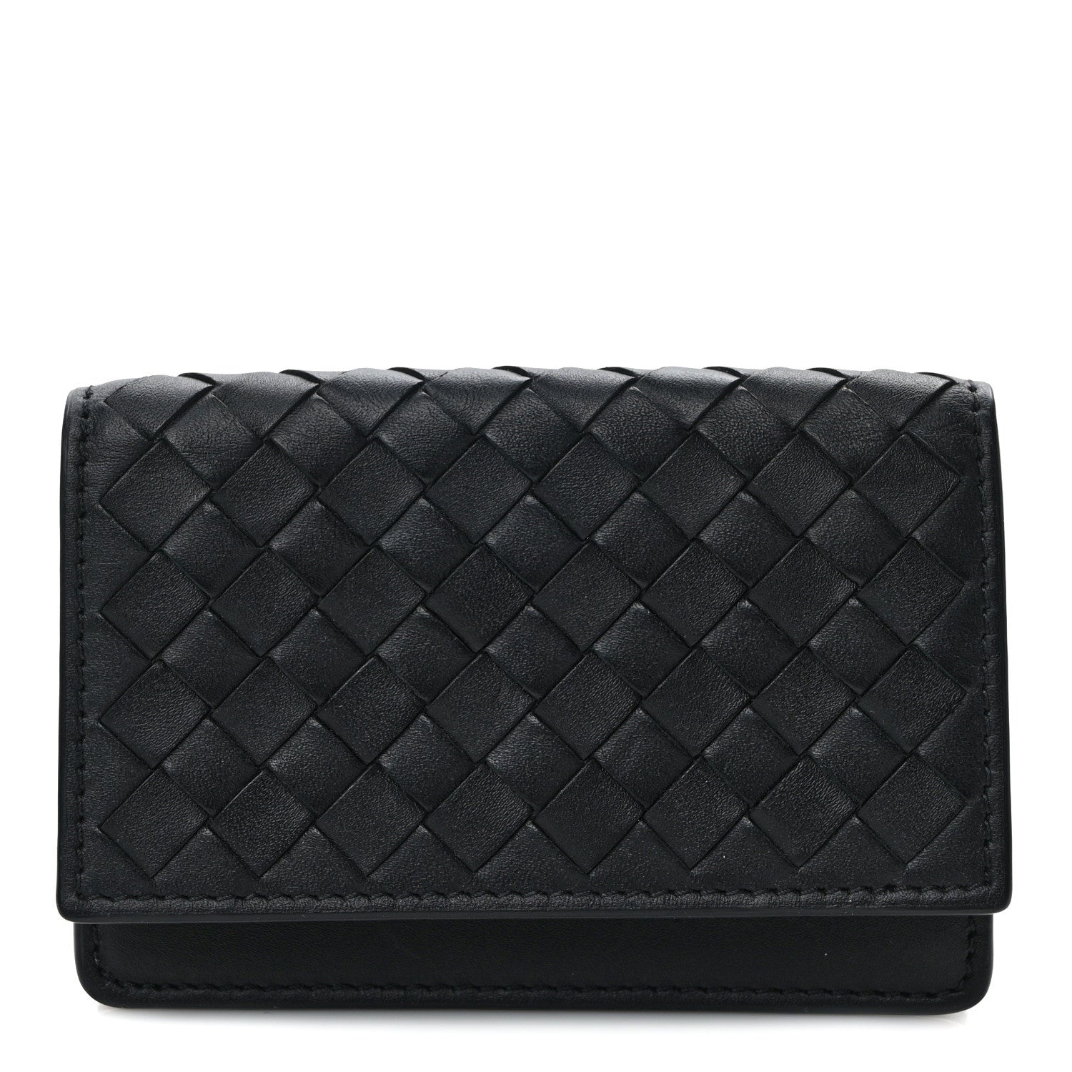 Bottega Veneta Nappa Intrecciato Card Holder Black 1 of 10