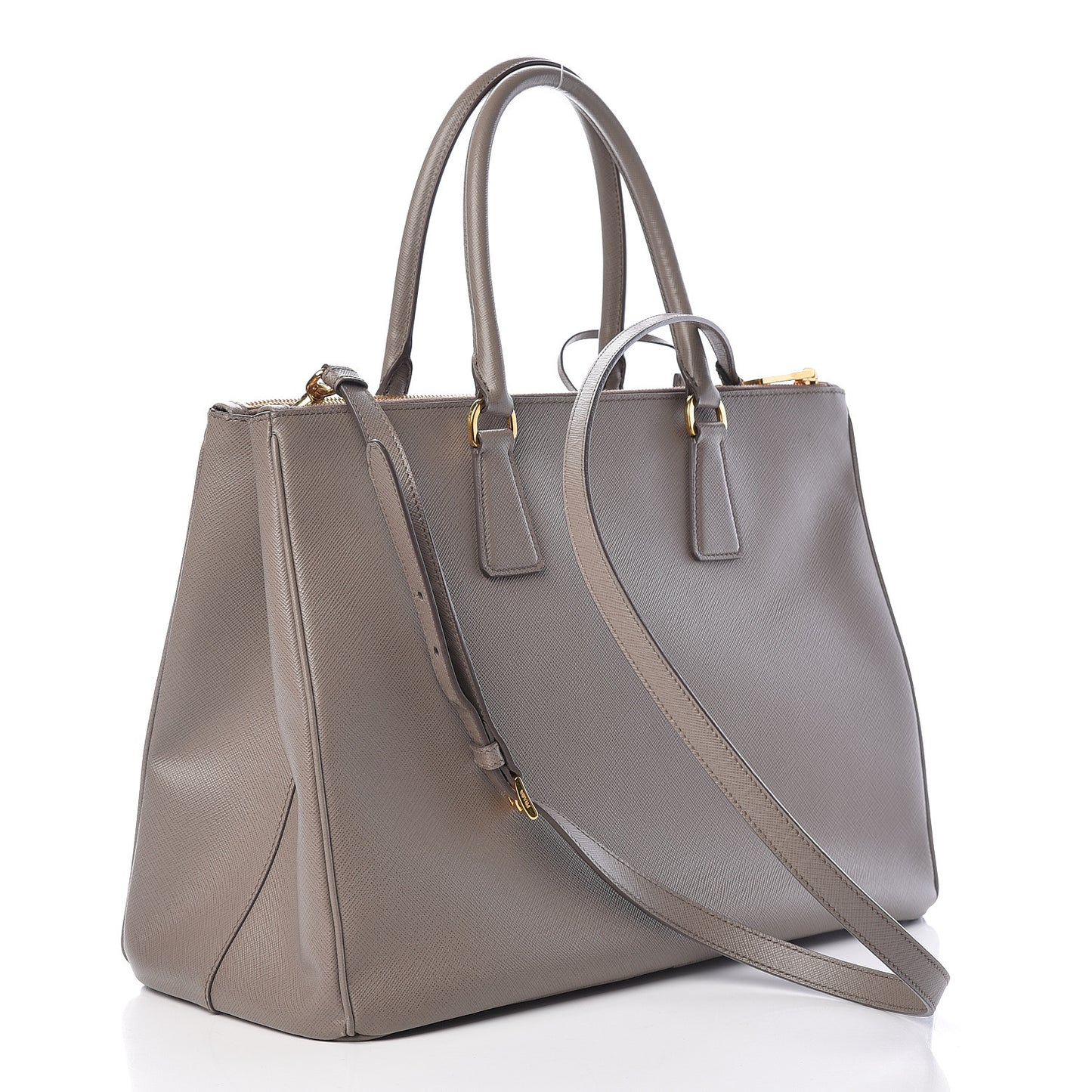 Saffiano Large Galleria Double Zip Tote Argilla