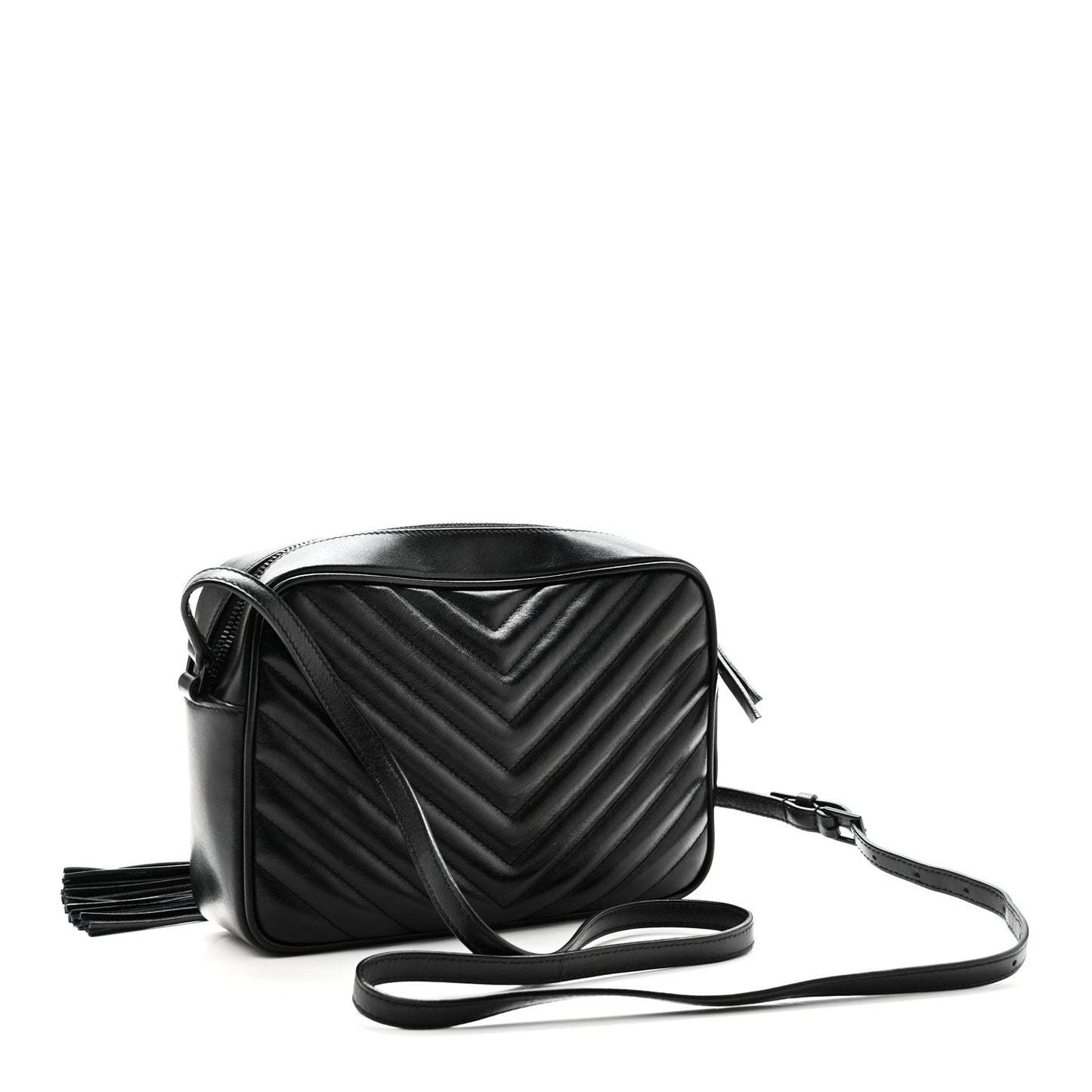 Calfskin Matelasse Monogram Monochrome Lou Camera Bag Black