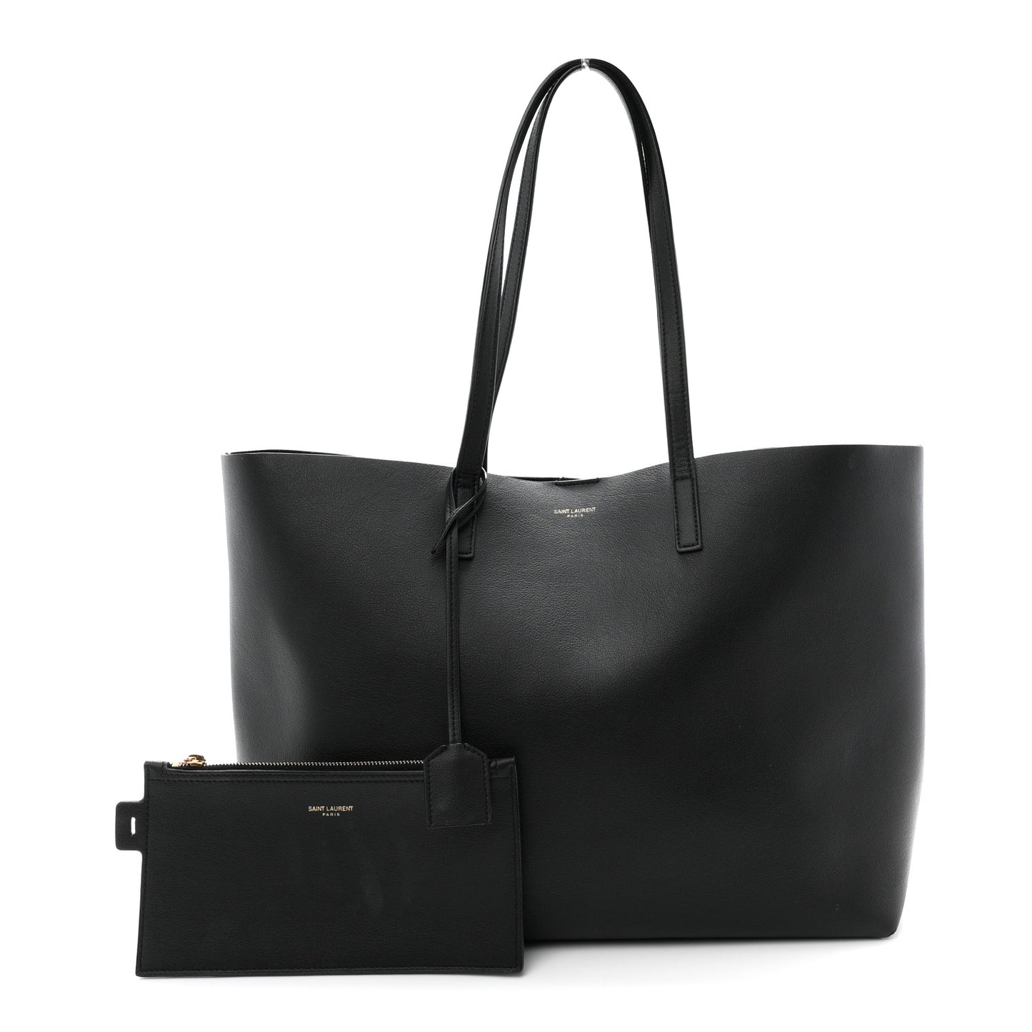 Calfskin Large Shopping Tote Black