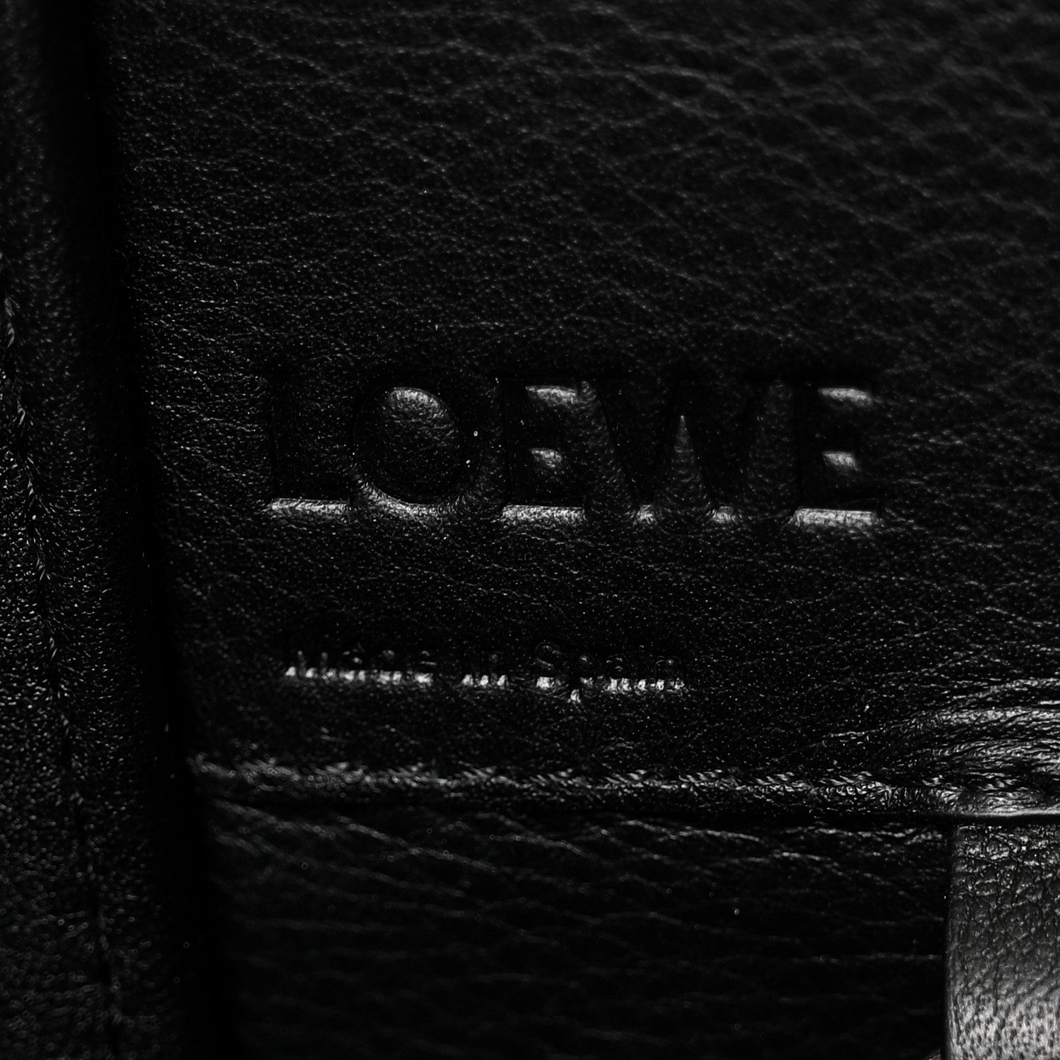 Loewe Calfskin Suede Hammock Shoulder Bag Oak Dark Gold Black 6 of 9