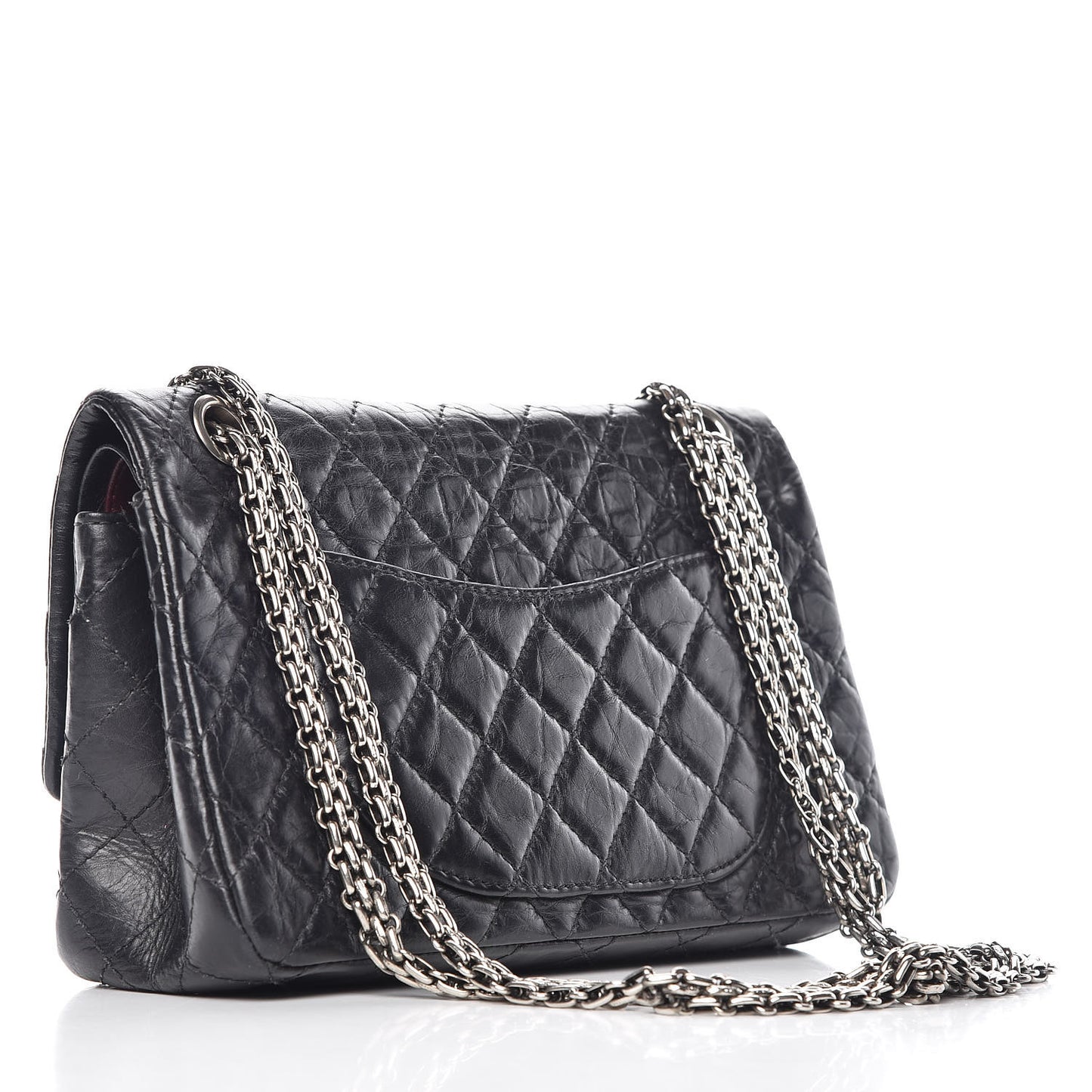 Aged Calfskin Quilted 2.55 Reissue 225 Flap Black