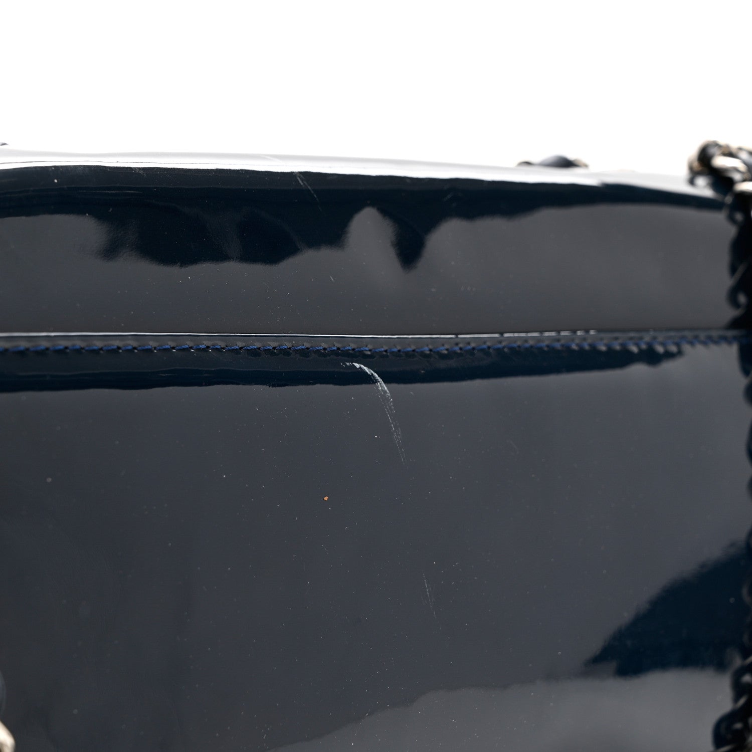 Chanel Vinyl Small Lipstick Flap Bag Blue 7 of 10