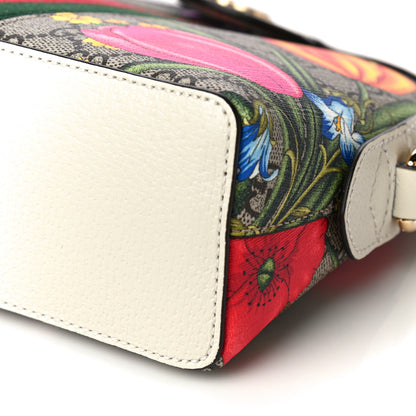 Gucci GG Supreme Monogram Flora Web GG Small Ophidia Dome Shoulder Bag White 11 of 12