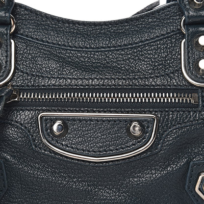 Balenciaga Chevre Silver Metallic Edge Hardware Mini City Bleu Paon 11 of 11
