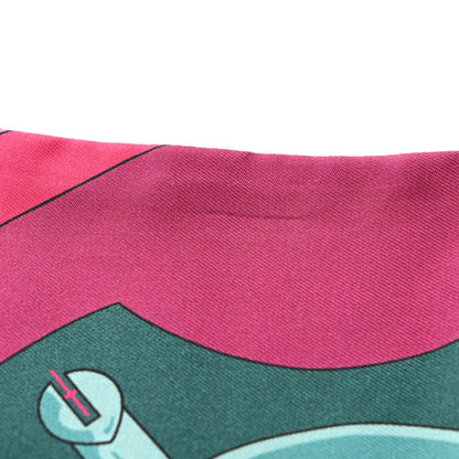 Hermes Silk Eperon D'Or Remix Maxi Twilly Rose Indien Cassis Vert 5 of 5