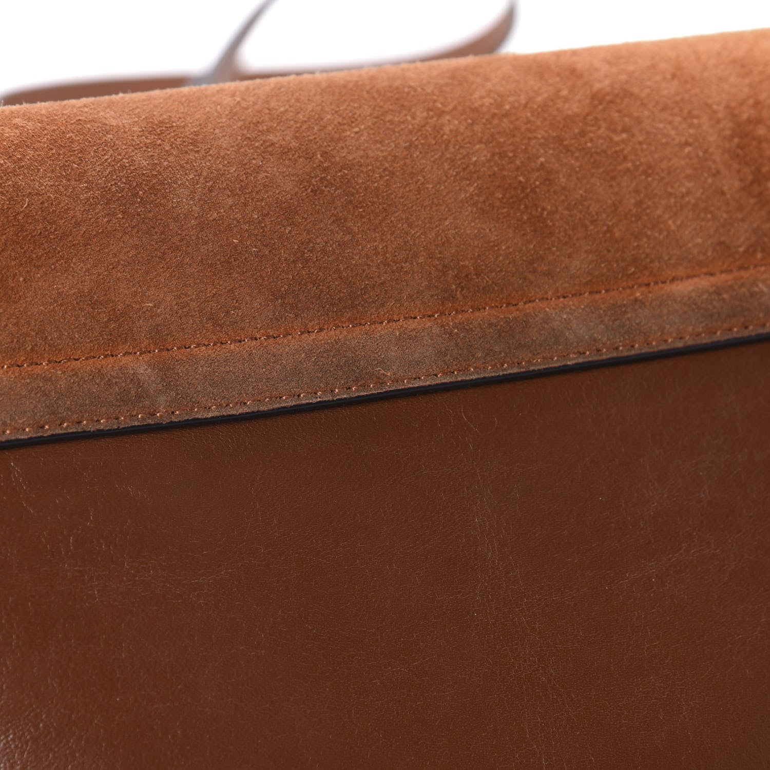 Chloe Suede Calfskin Small Faye Shoulder Bag Tobacco 10 of 11
