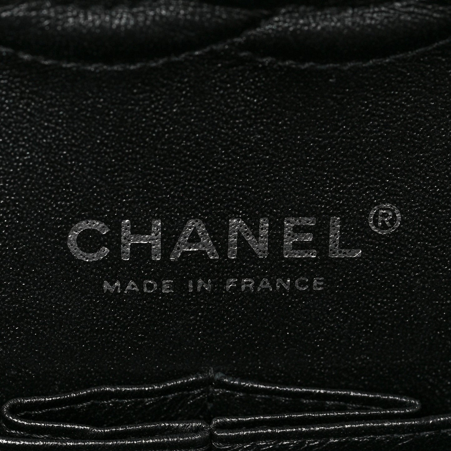 Metallic Patent Crumpled Calfskin Chevron Quilted Medium Double Flap So Black