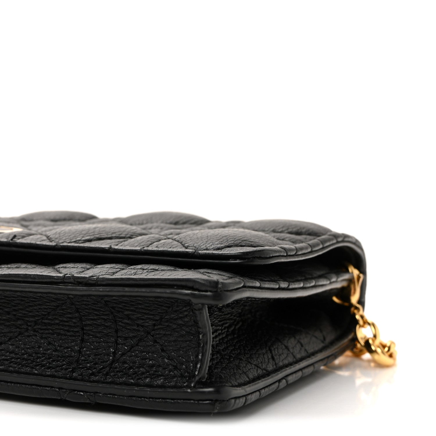 Christian Dior Supple Calfskin Caro Pouch with Chain Black 10 of 10
