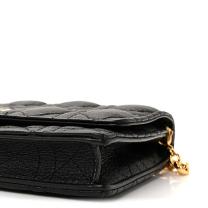 Christian Dior Supple Calfskin Caro Pouch with Chain Black 10 of 10