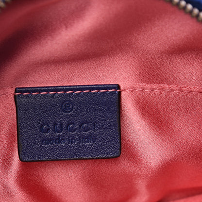 Gucci Velvet Matelasse GG Marmont Belt Bag 85 34 Cobalt Blue 6 of 9