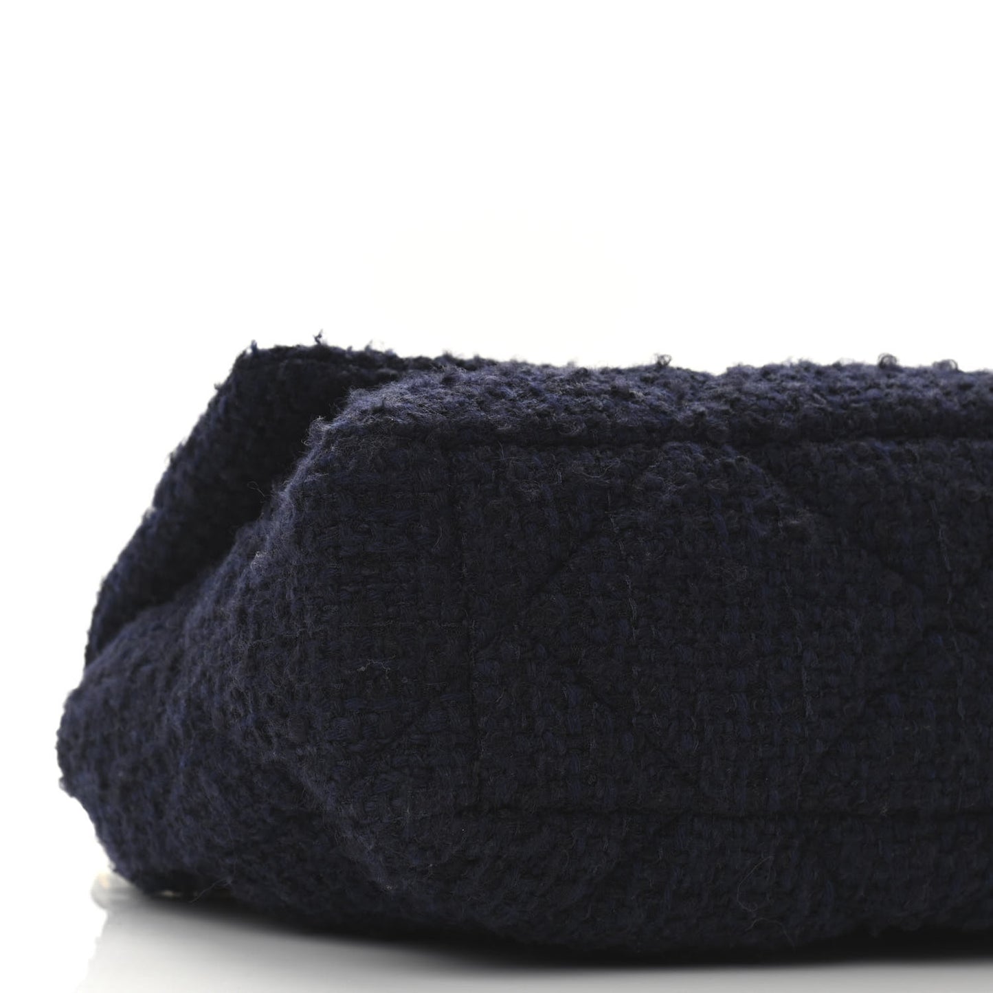 Tweed Quilted Large Chanel 19 Flap Navy Blue