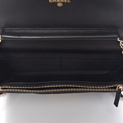 Chanel Lambskin Quilted Golden Class Wallet on Chain WOC Black 5 of 22