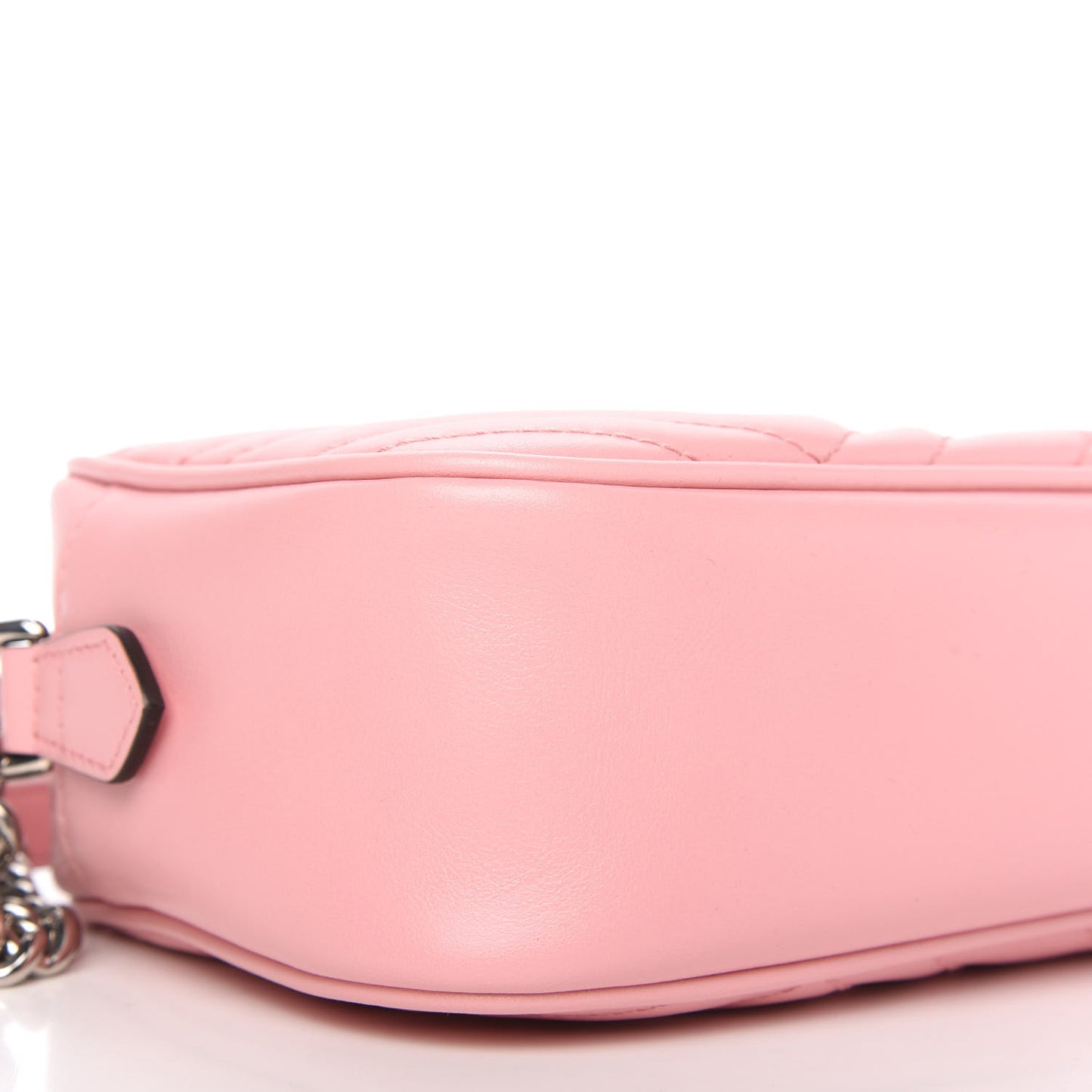 Calfskin Matelasse Small GG Marmont Chain Shoulder Bag Wild Rose