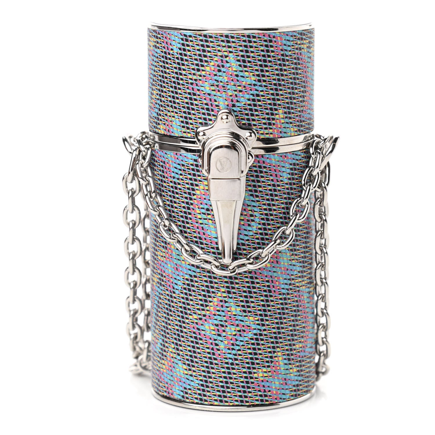 Louis Vuitton Monogram LV Pop Chain Lipstick Case Blue 1 of 7