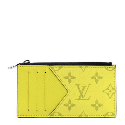 Louis Vuitton Monogram Taiga Coin Card Holder Yellow 1 of 4