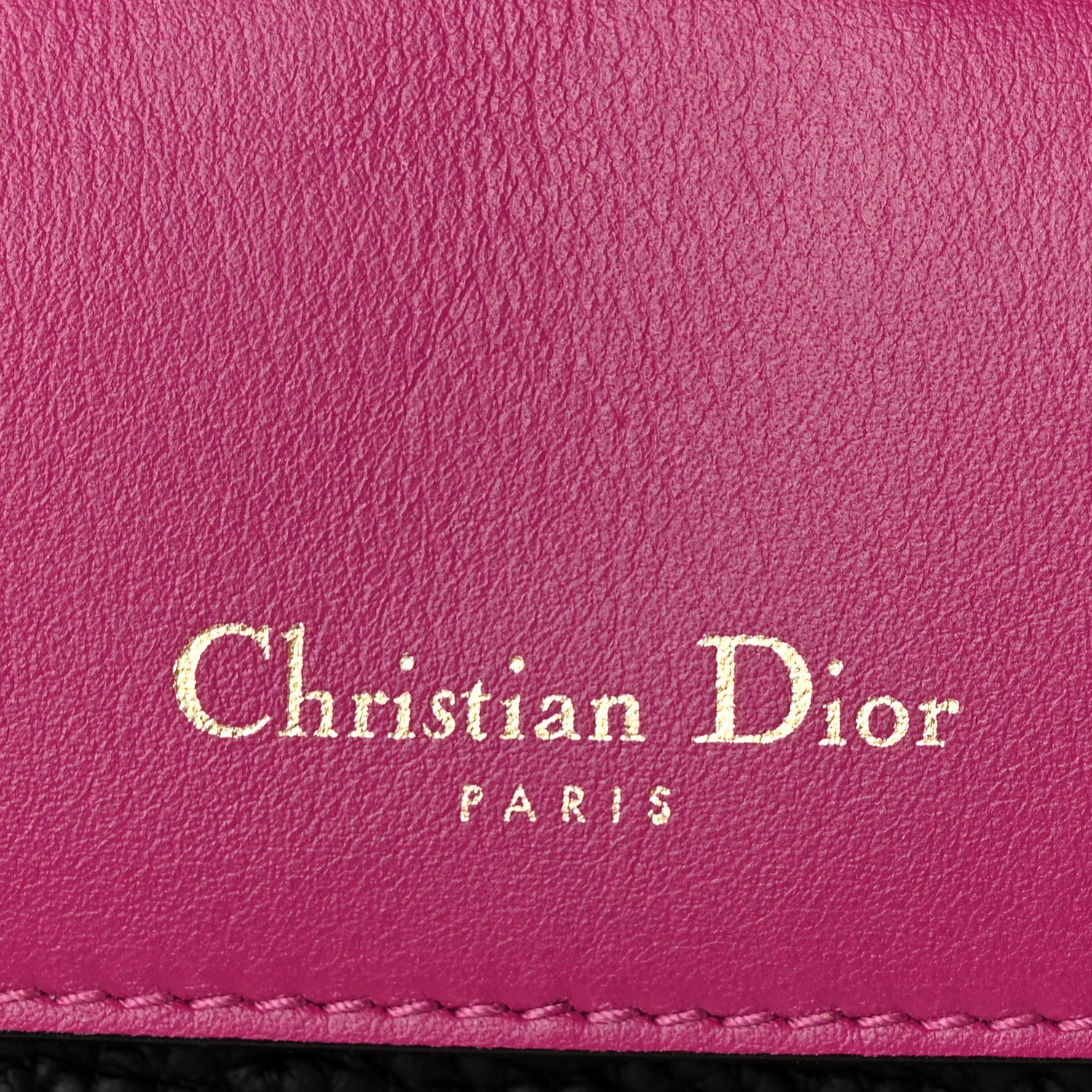 Christian Dior Bullcalf Small Be Dior Flap Black Fraise 6 of 9