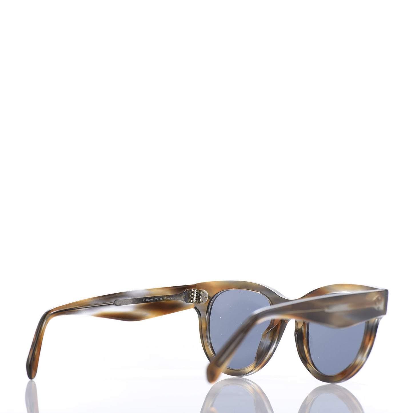 Acetate Studded Mineral Round Sunglasses CL40031 Tortoise