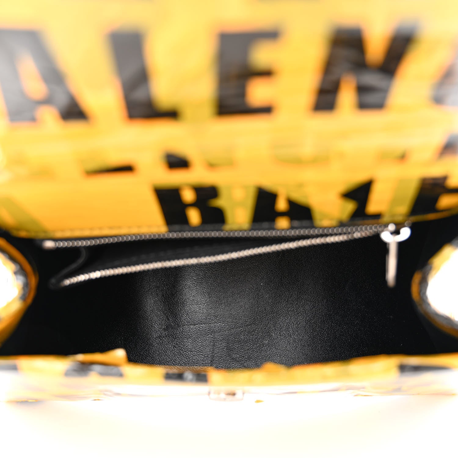 Balenciaga Box Calfskin Tape Small Hourglass Top Handle Bag Yellow Black 5 of 11