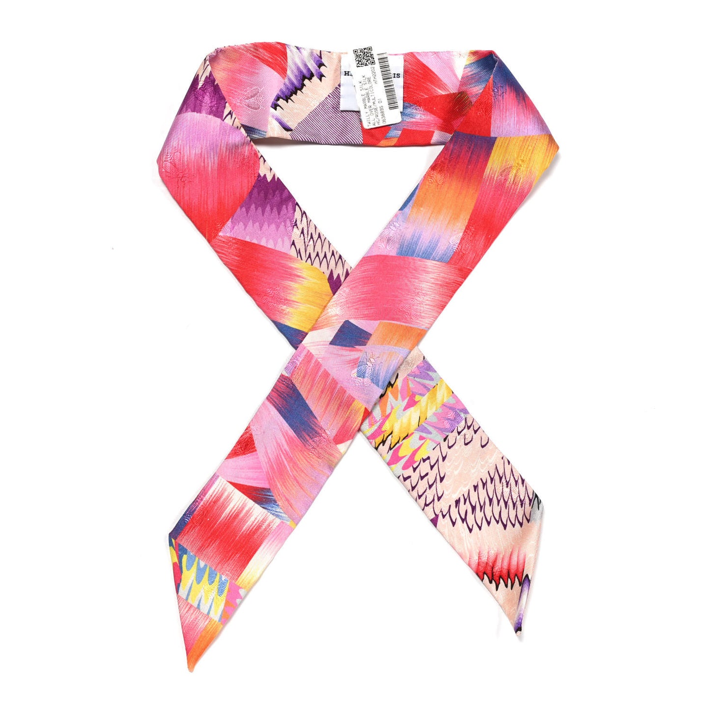 Silk All Over Marble Silk Twilly Rose Multicolor Ocre