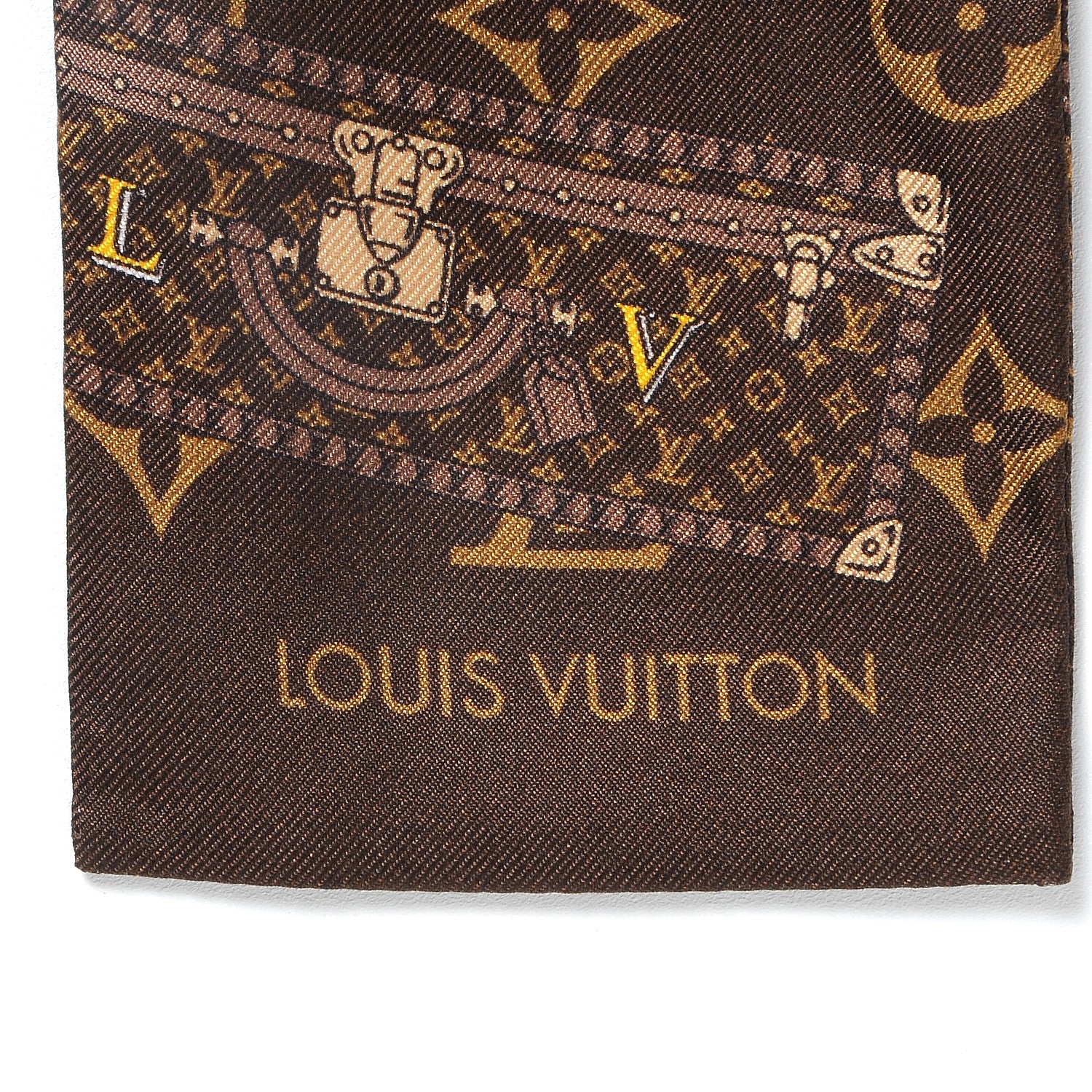Louis Vuitton Silk Monogram Trunks Bandeau 3 of 5