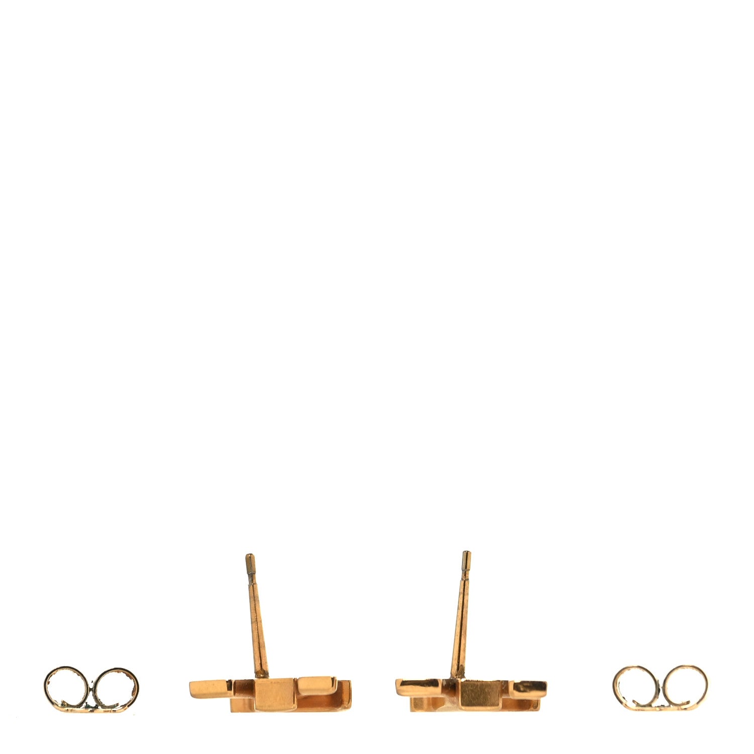 Louis Vuitton Metal LV Iconic Earrings Gold 3 of 6