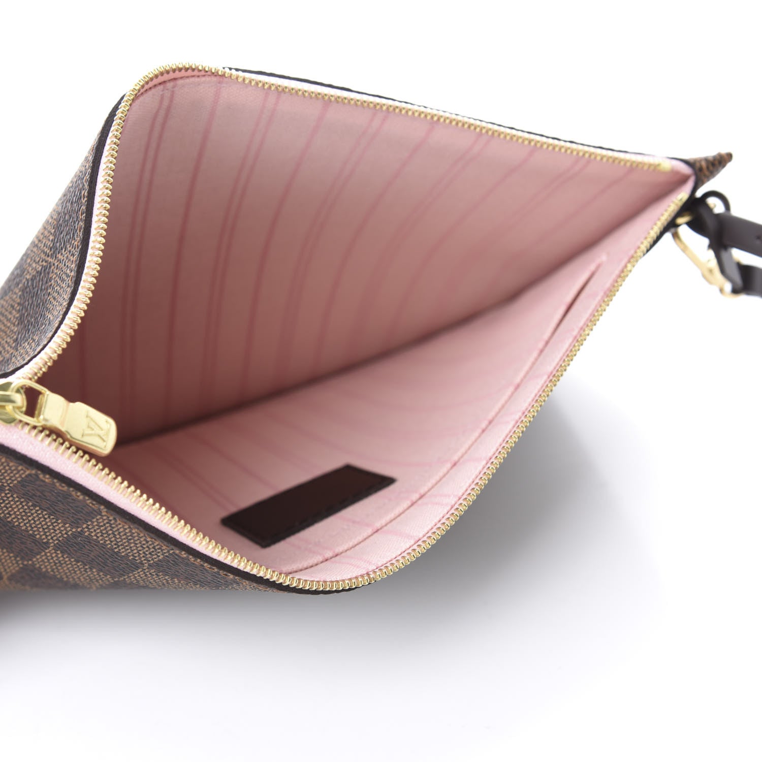 Louis Vuitton Damier Ebene Neverfull MM GM Pochette Rose Ballerine 5 of 7