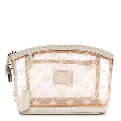 Louis Vuitton Monogram Transparence Transparent Lockit Clutch White 1 of 12